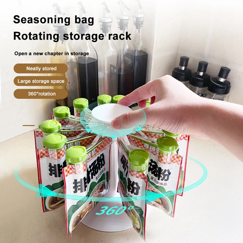 Rotary Rack Kitchen Spice Bag Storage Rack