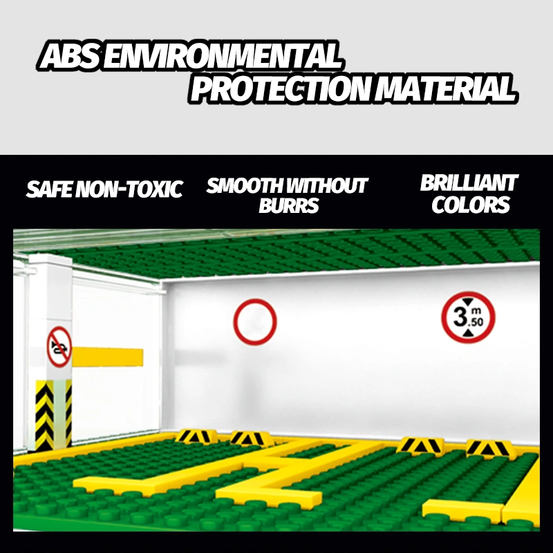 Building Blocks Three-tier Luxury Garage Assembly Model Toy