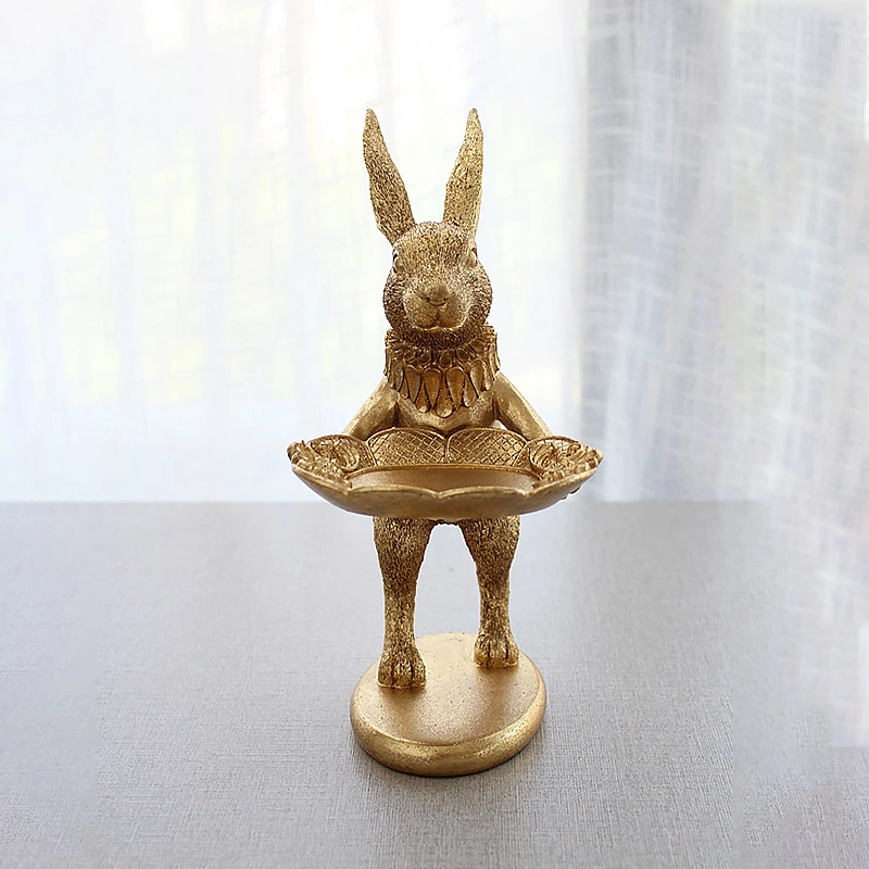 Jewelry Creative Ornament Gold Rabbit Jewelry Display Stand