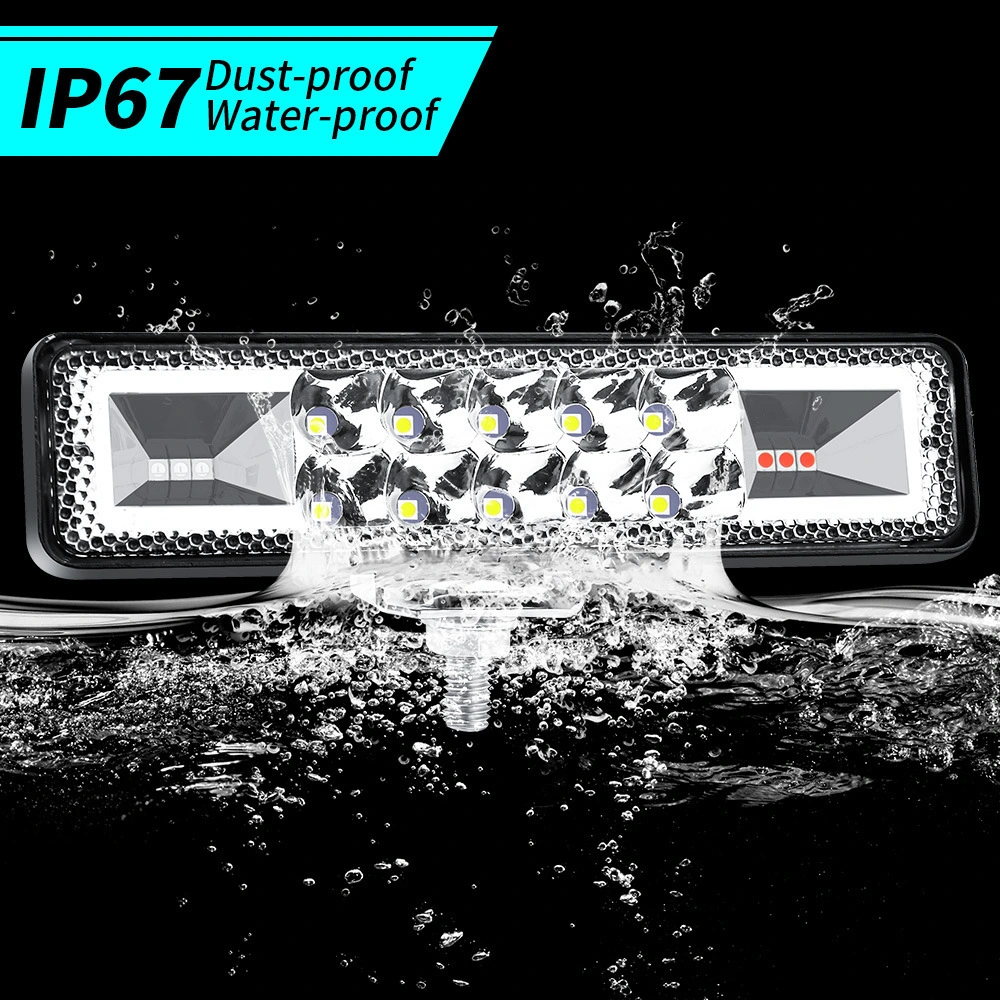 Car LED Work Light In-line 6 Inch 16LED Strobe