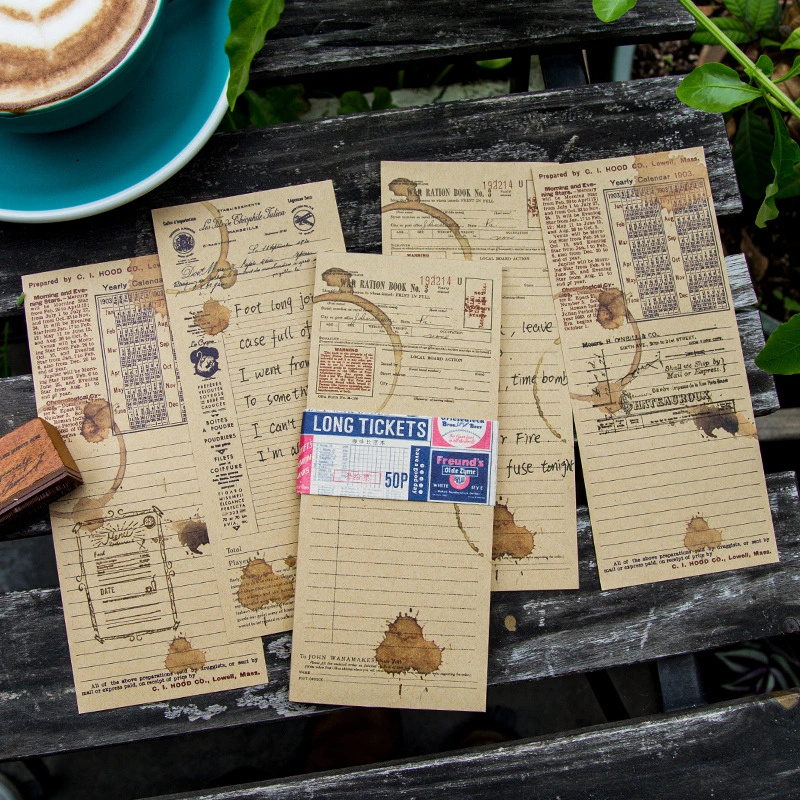 Good Day Kraft Paper Note Pad Coffee Long Ticket Note