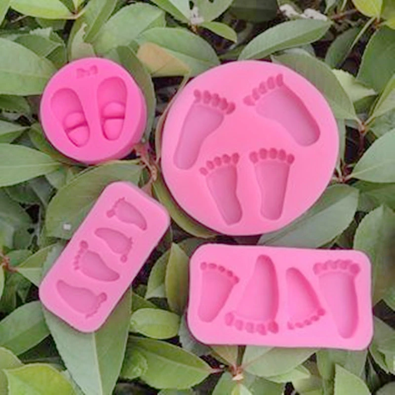 Little Feet Shape Cake Decorating Silicone Mould