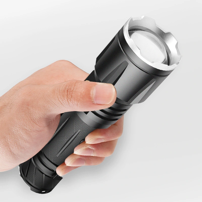 Rechargeable Aluminum Alloy Zoom Flashlight