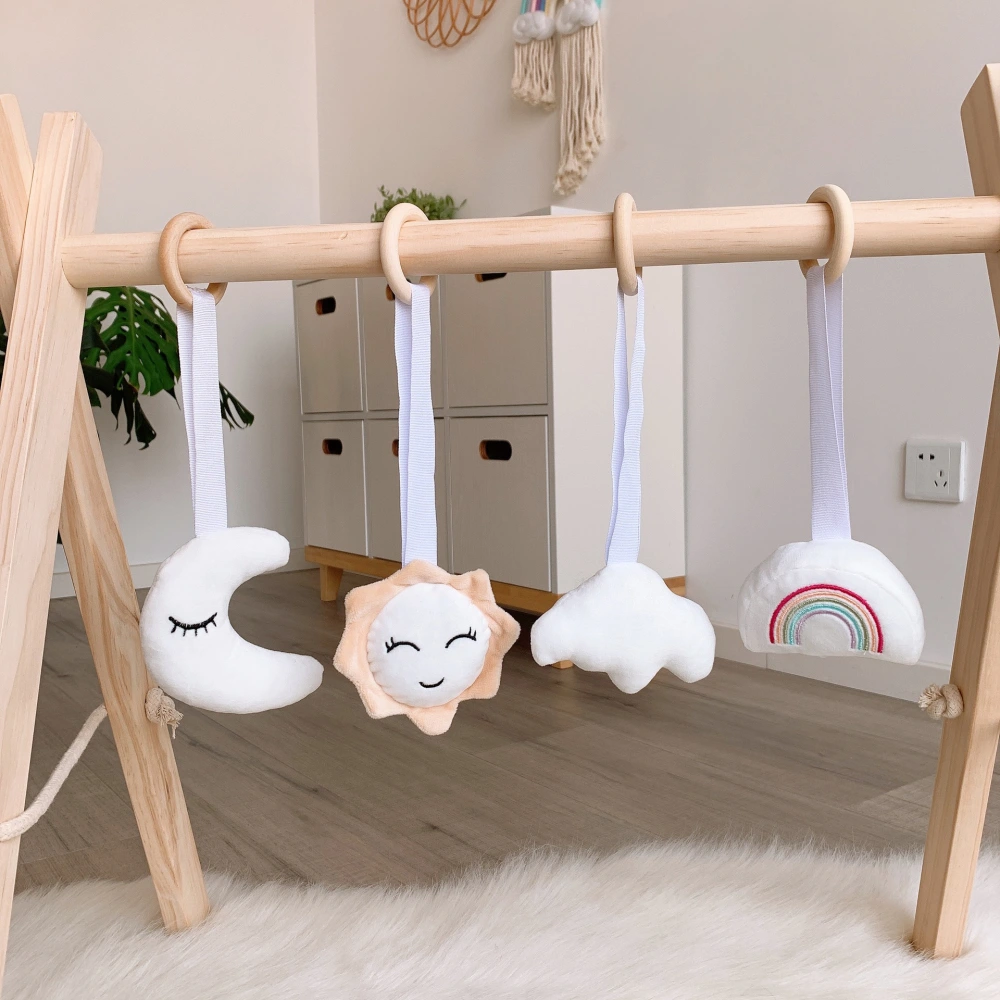 Nordic Style Wooden Fitness Equipment Ornaments Newborn