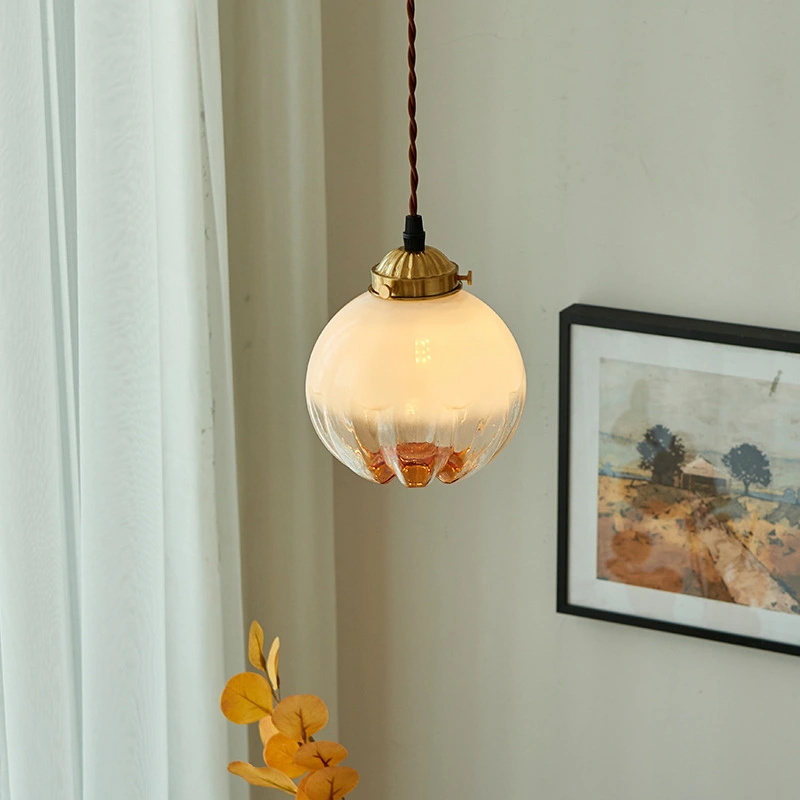 New Japanese Glass Retro Chandelier Nordic Ball