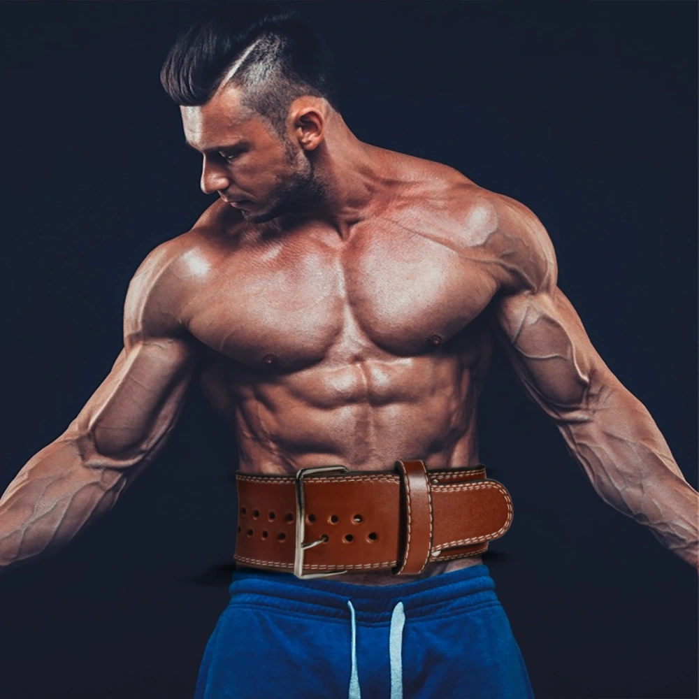 Leather Squats Weightlifting Belt Barbell Dumbbell Fitness Gym Weights Training Waist Support Equipment