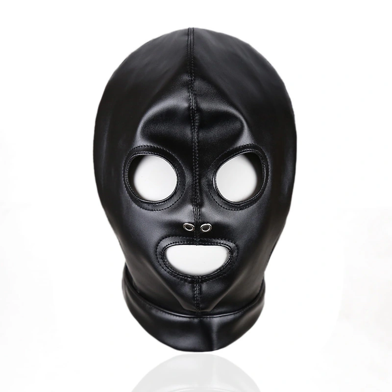 Leather Bondage Leaky Mouth Eye Mask Supplies Women's Headgear