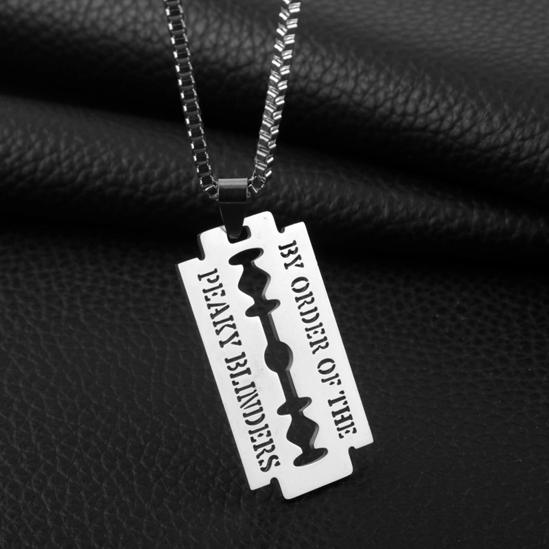 Hip Hop Stainless Steel Blade Necklace Pendant