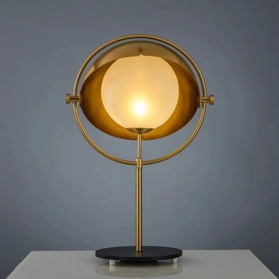 Personality Creative Light Luxury Reversible Semi-circular Table Lamp