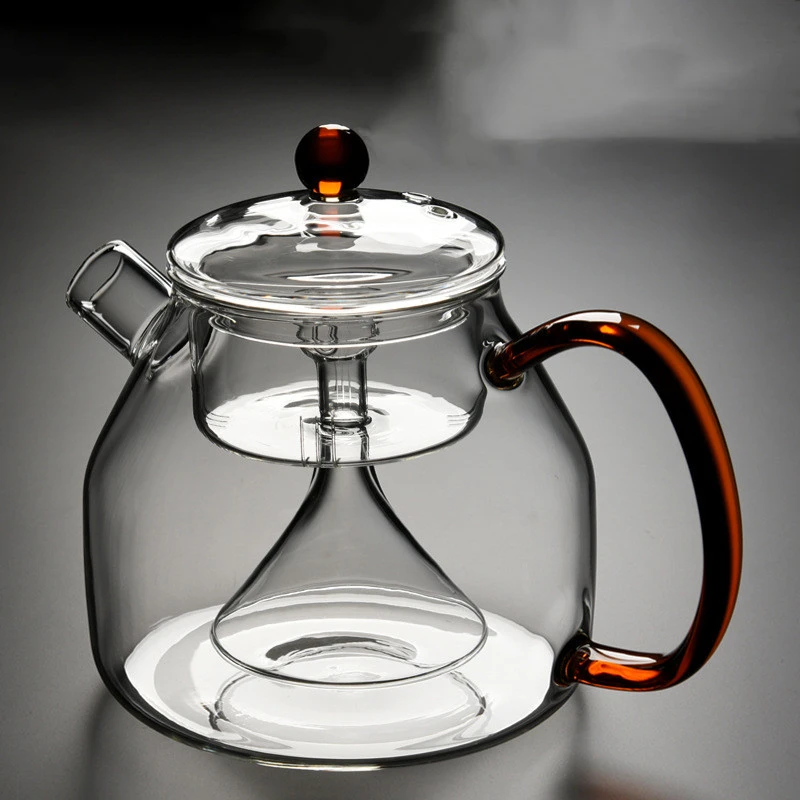 Household Large Capacity High Borosilicate Glass Steaming Teapot