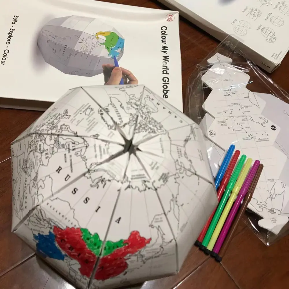 3D Model Hand-painted Coloring Globe Teaching Aids