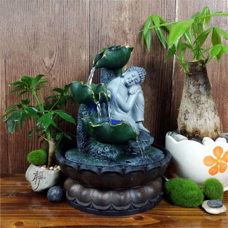 Southeast Asian Buddha Statue Flowing Water Ornament Resin Crafts