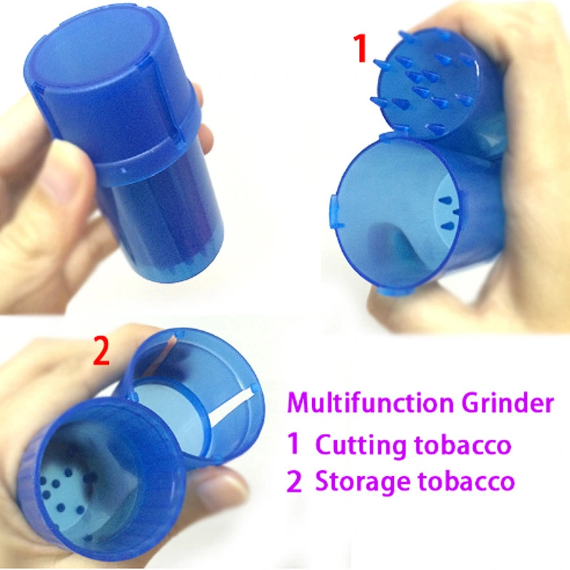 Round Seasoning Grinding Mixed Color Plastic Cigarette Grinder