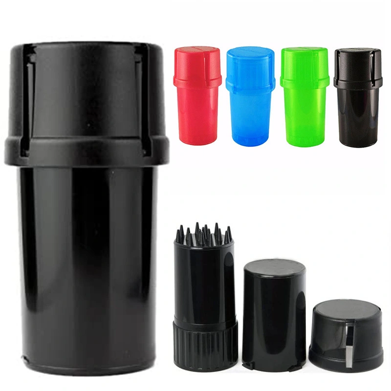 Round Seasoning Grinding Mixed Color Plastic Cigarette Grinder