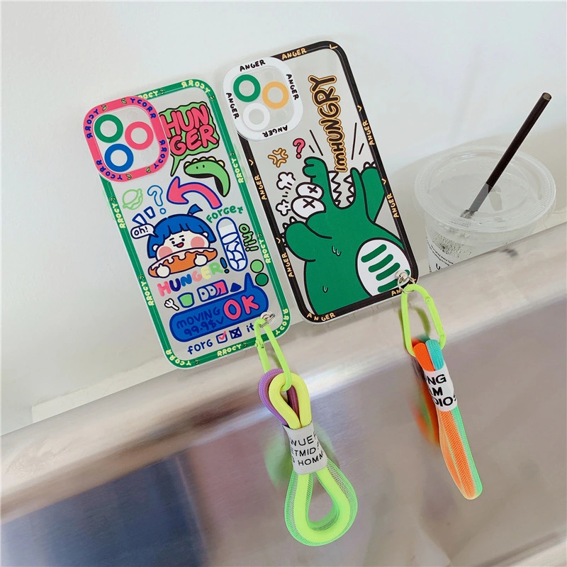 Graffiti Girl Lanyard Phone Case