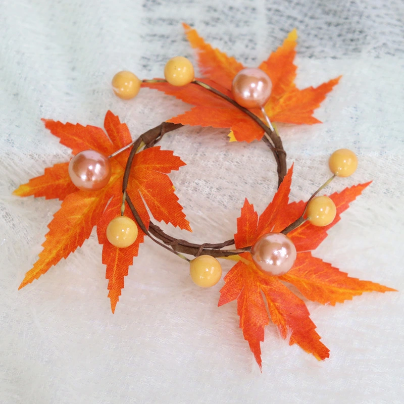 Halloween Harvest Decorative Maple Leaf Napkin Ring