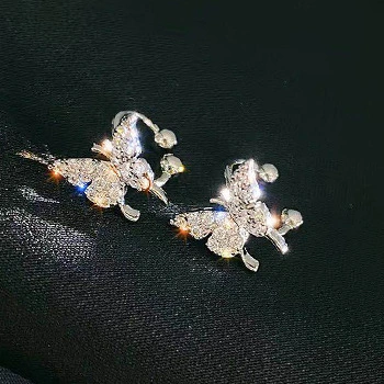 Petite Mini Diamond Butterfly Ear Clip