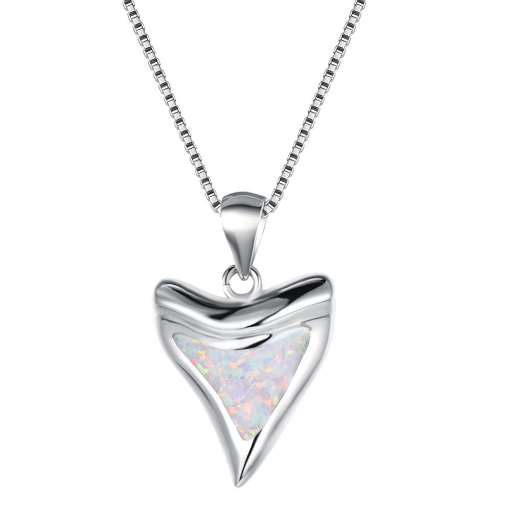 Triangle Ladies Opal Exquisite Simple Pendant Necklace