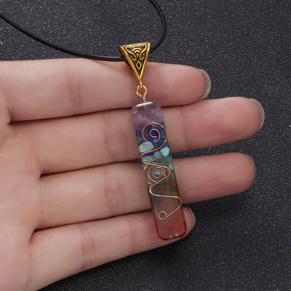 Colorful Stone Necklace Eye Blue Epoxy