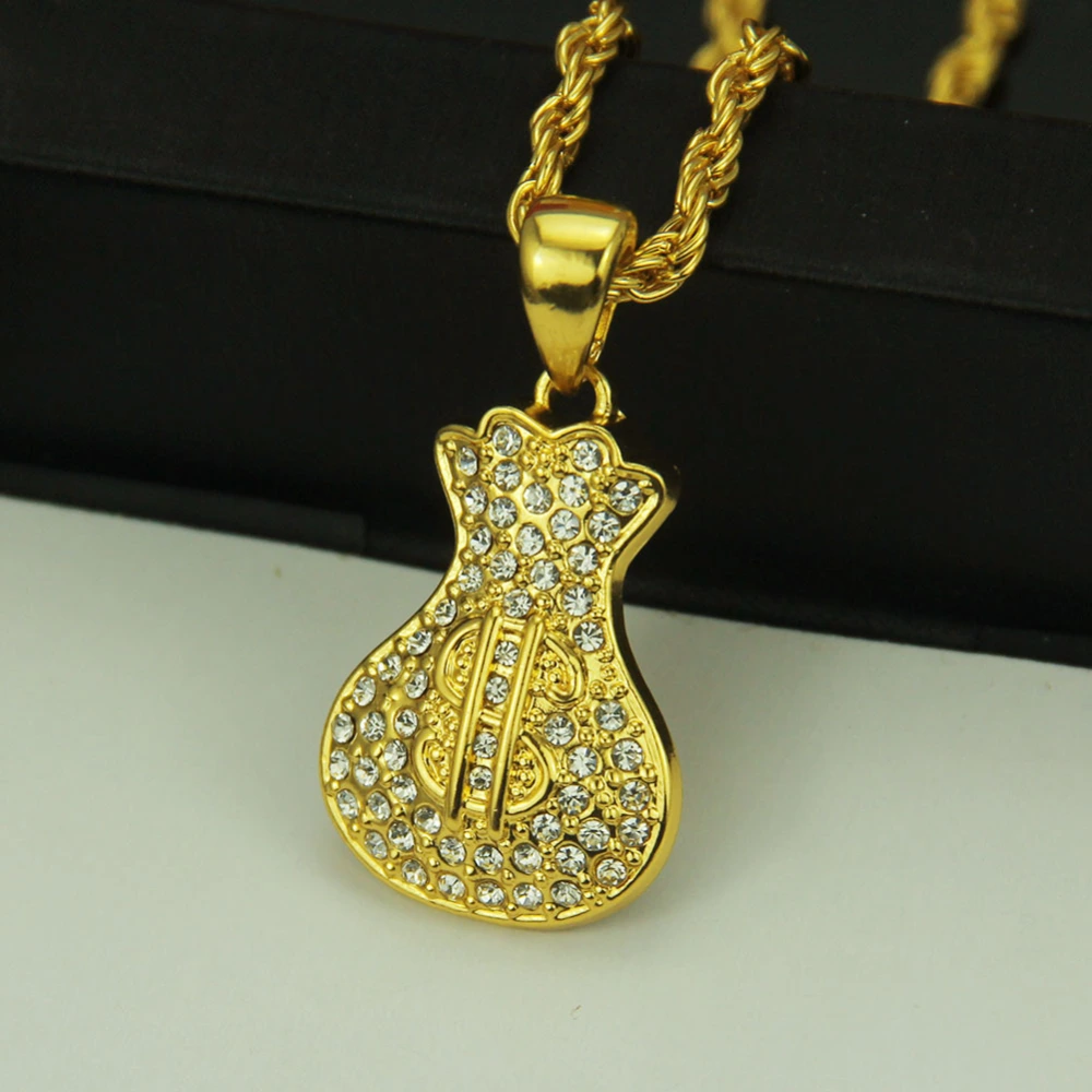 European And American Jewelry Alloy Diamond Dollar Necklace