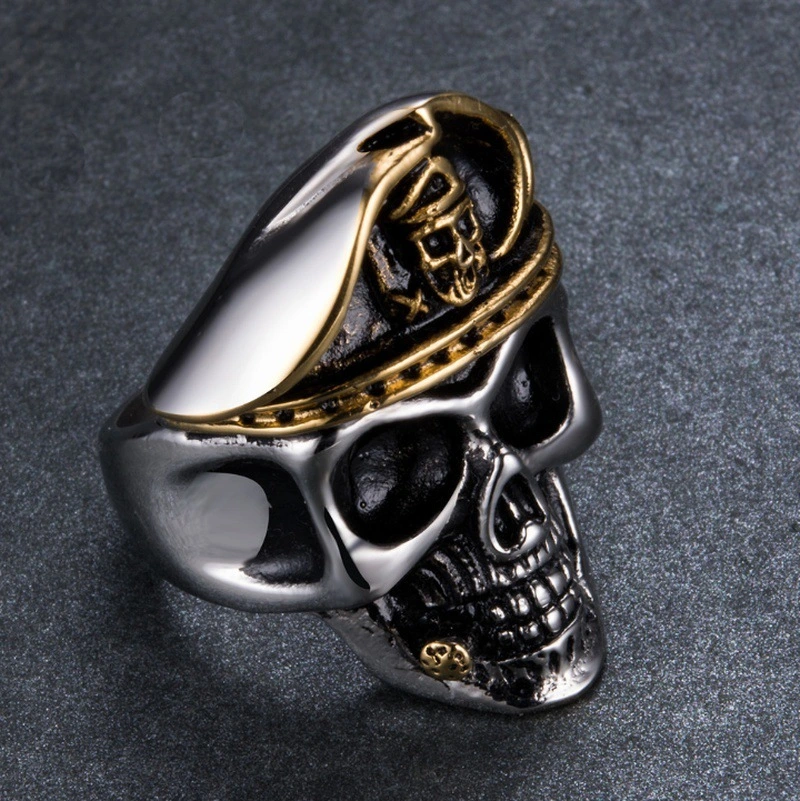 Men's Fashion Beret Skull Shape Alloy Ring