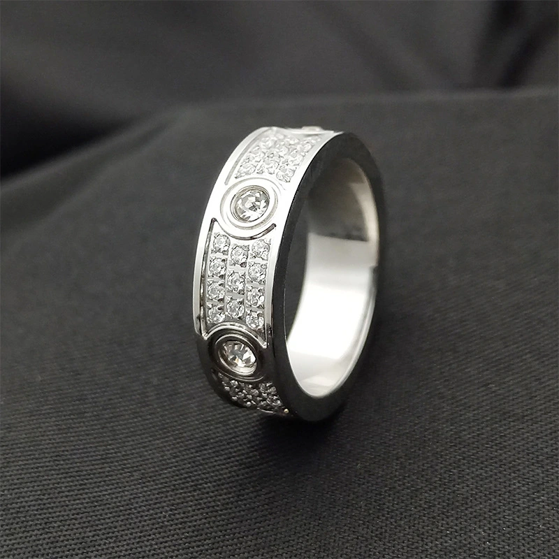 Women's Fashion Stainless Steel Wide Version Titanium Steel Ring