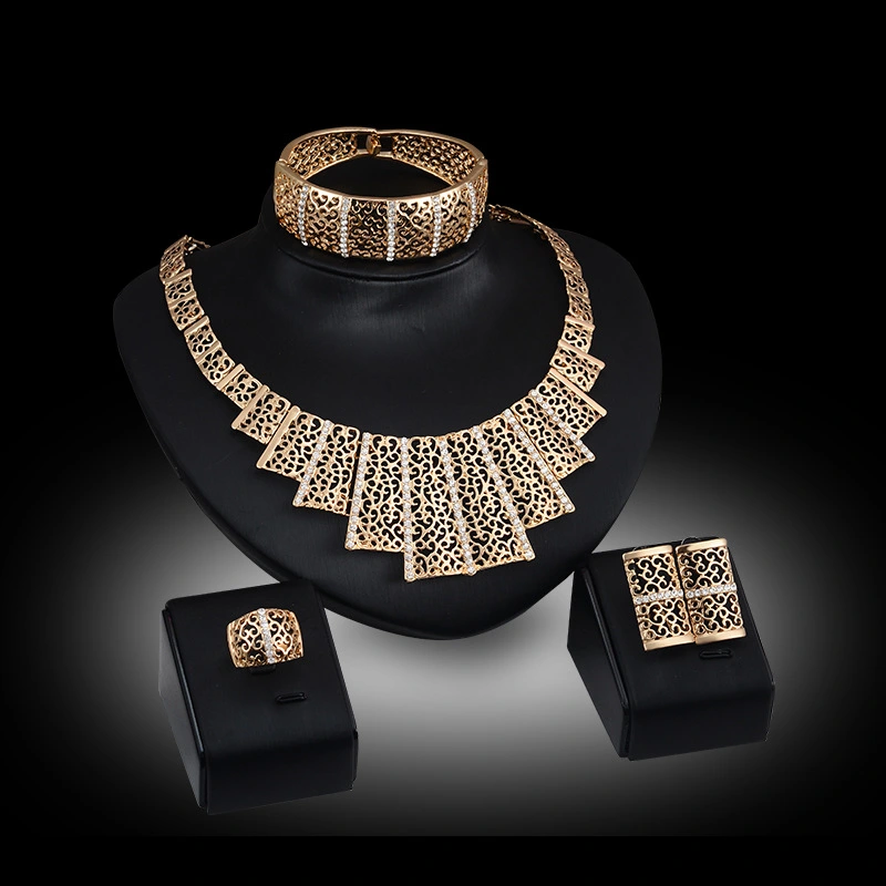 Ethnic Style Alloy Necklace And Earrings Four-piece Jewelry Set