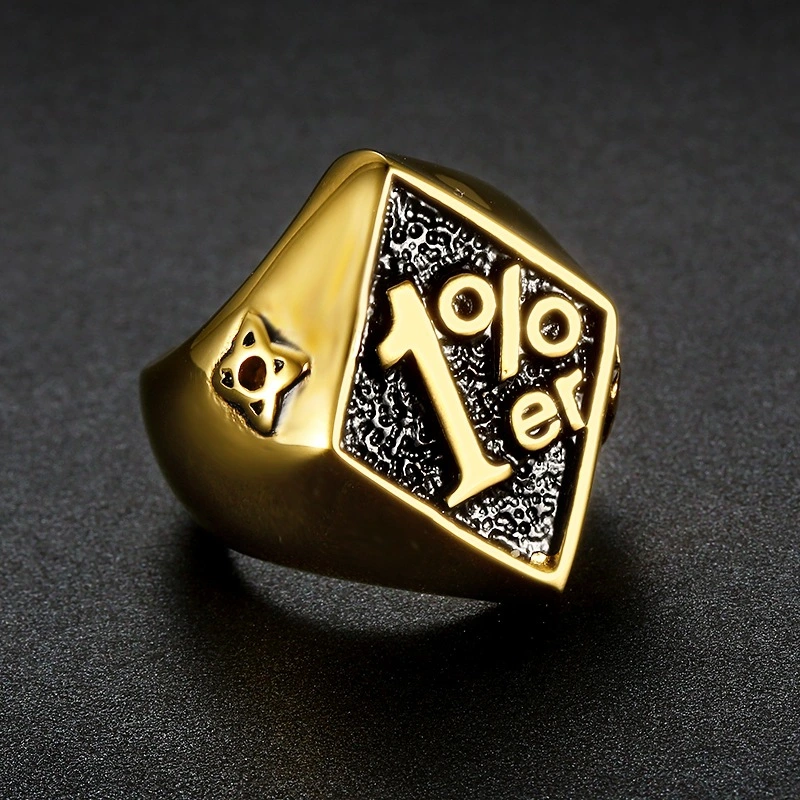 Personality Punk Style Men's Stainless Steel Domineering Retro Ring