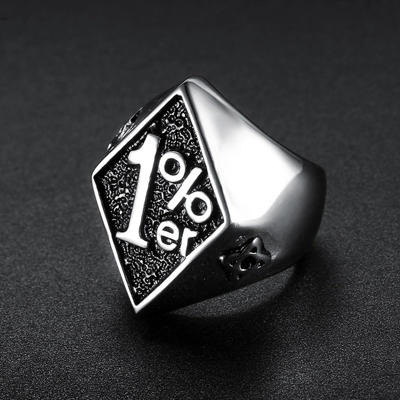 Personality Punk Style Men's Stainless Steel Domineering Retro Ring