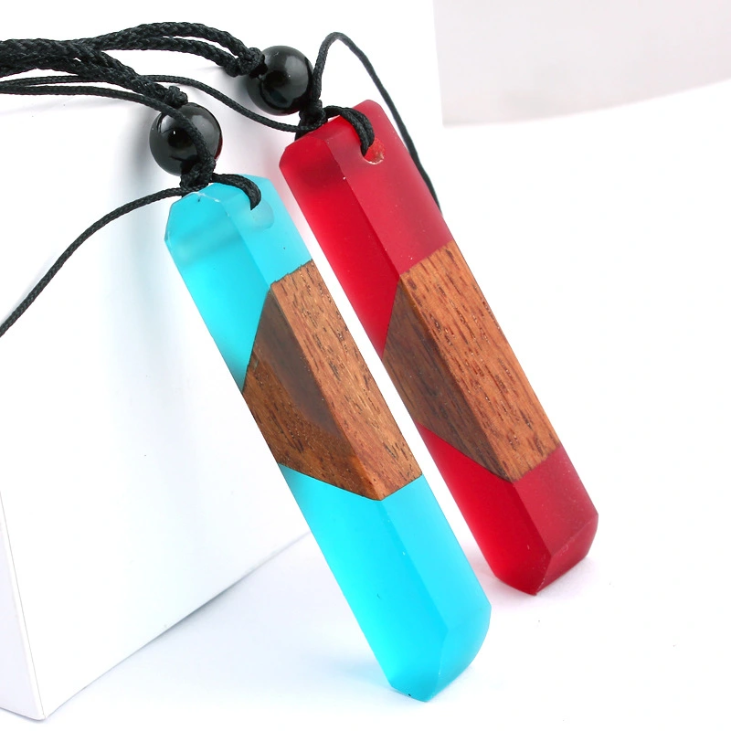 Solid Wood Resin Pendant Solidified Time Necklace