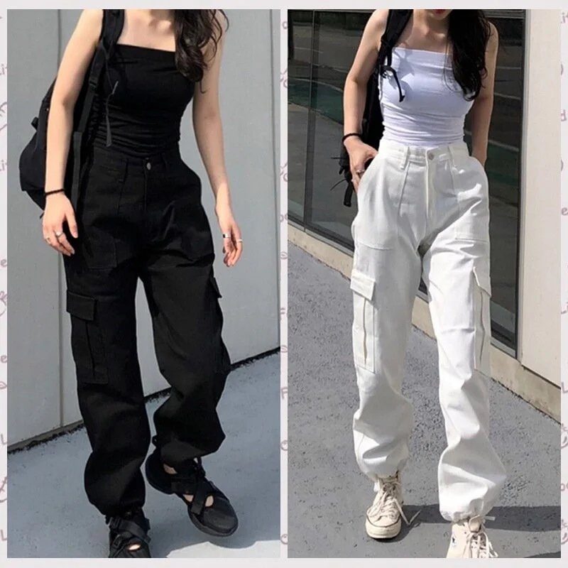 Lace-up leg pocket overalls