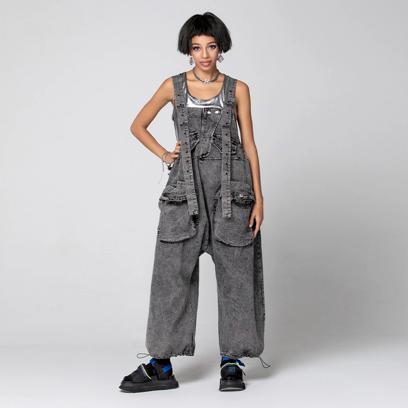 Plus Size Trendy Brand Denim Overalls Overalls