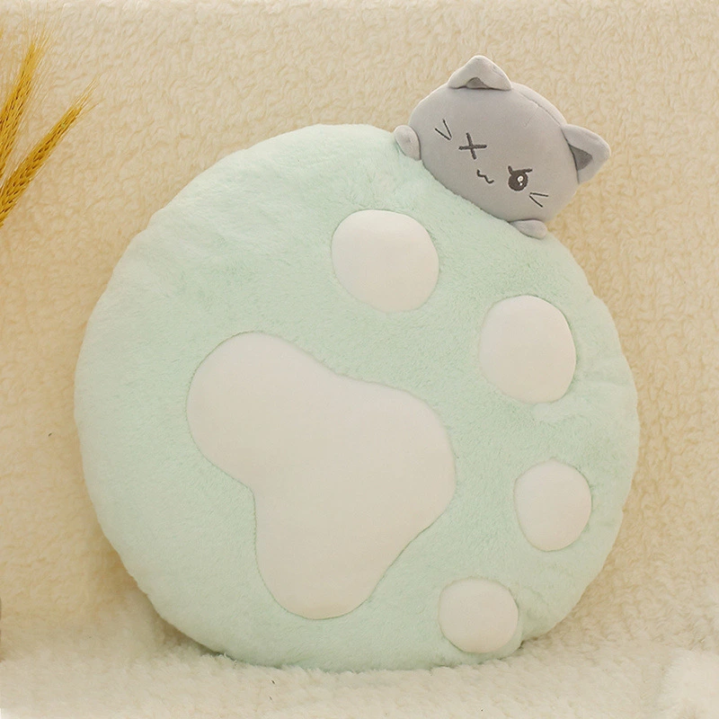 Cute Cat's Paw Bay Window Cushion Rice Grain Cat Pillow Plush Toy