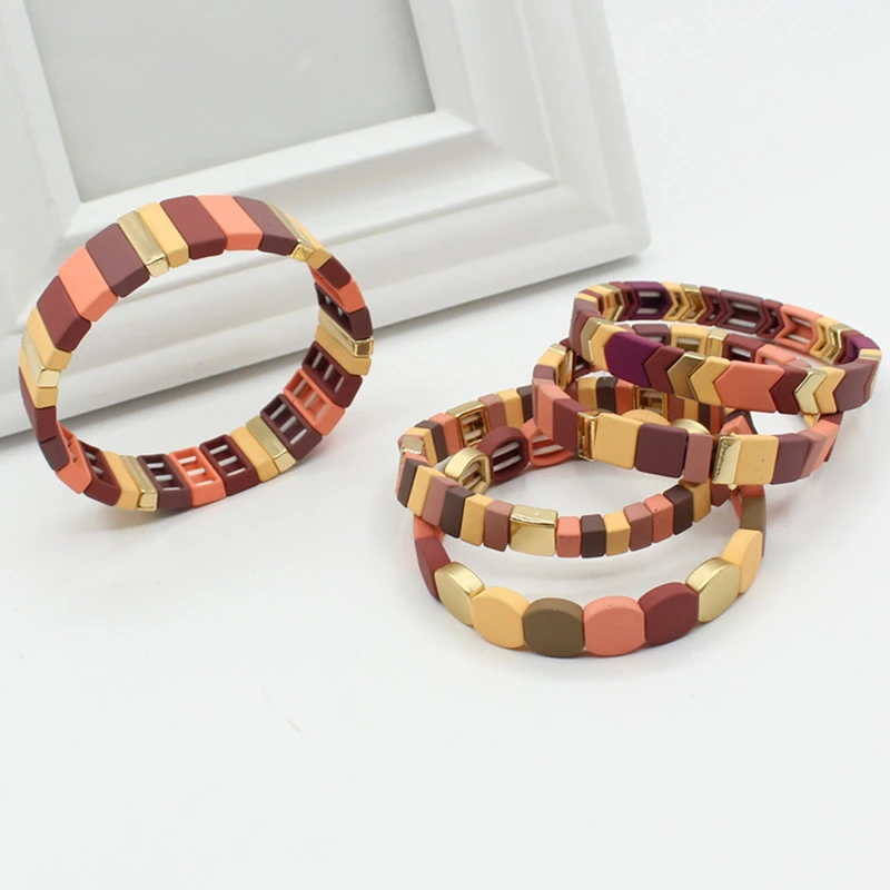 Enamel Bracelet Cool Tone Matte Rubber Lacquer