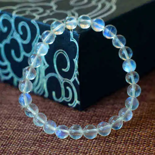 Ice Seed Vitreous Moonstone Bracelet For Women