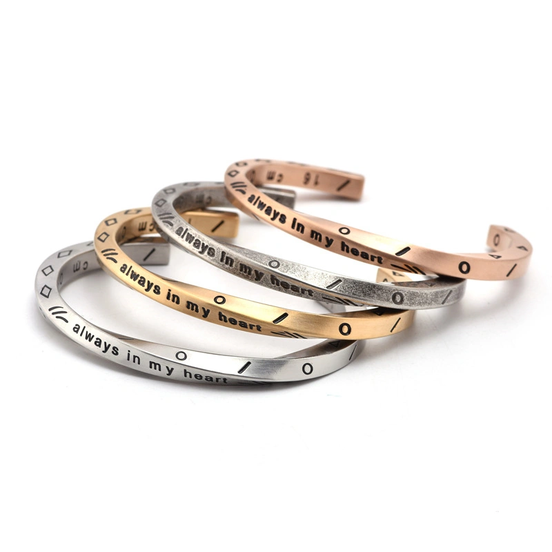 European And American Jewelry Men's Character Letter All-match Bracelet