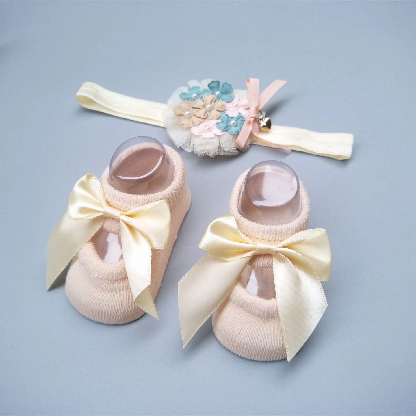New Baby Girl Socks Headband Gift Box