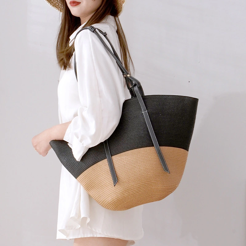 Large Capacity Niche Handbag Straw Woven Bag