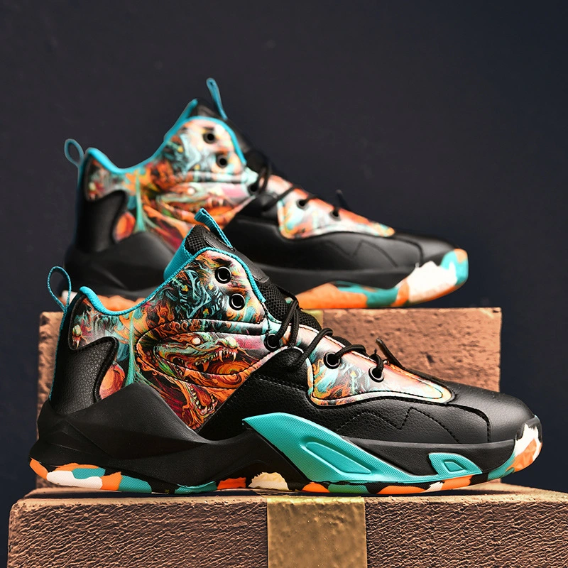New All-match Men's Mid-top Casual Sports Basketball Shoes