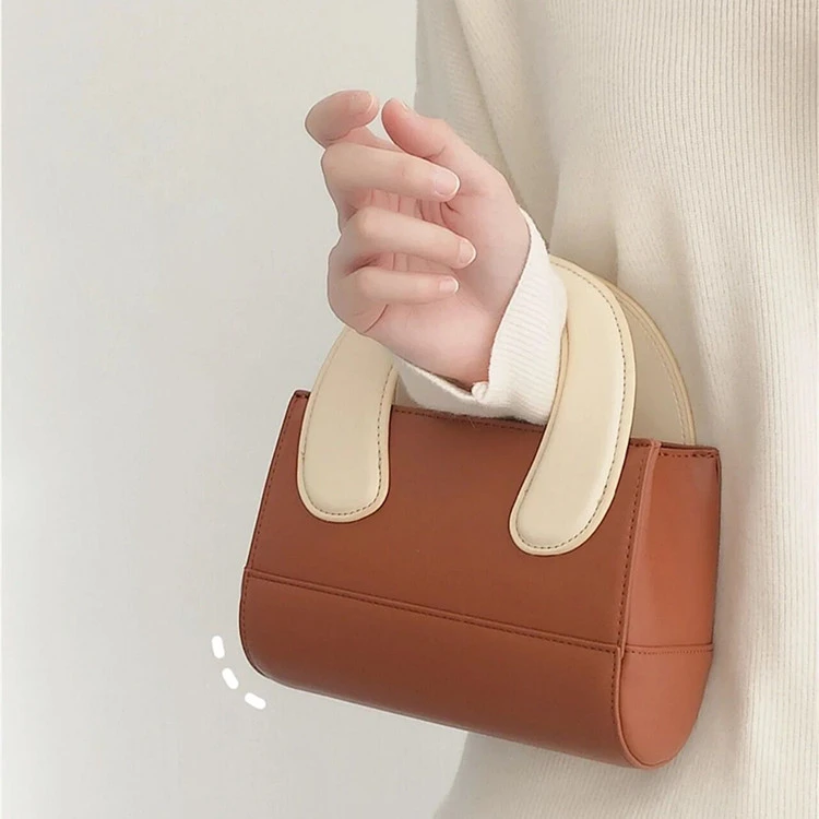 New Cute Clay Handbag Women's Contrast Color Messenger