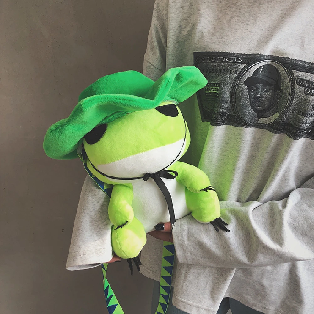 Travel Frog Cute Little Bag Frog Son Doll