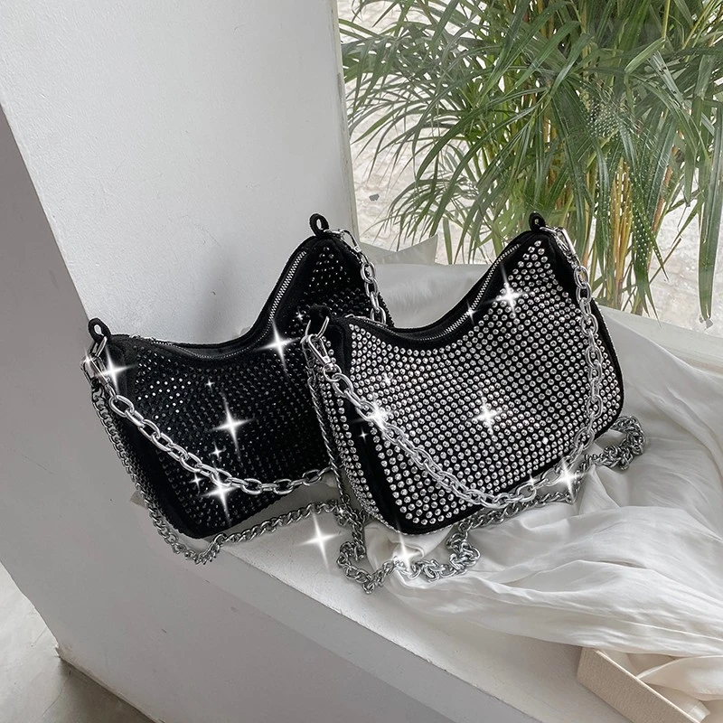 Popular Bright Diamond Women's New Fashion Messenger Bag