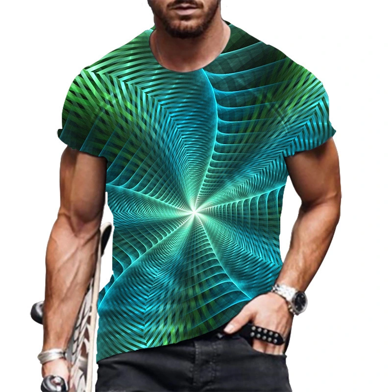 Summer 3d Digital Printing Plus Size Men's T-shirt