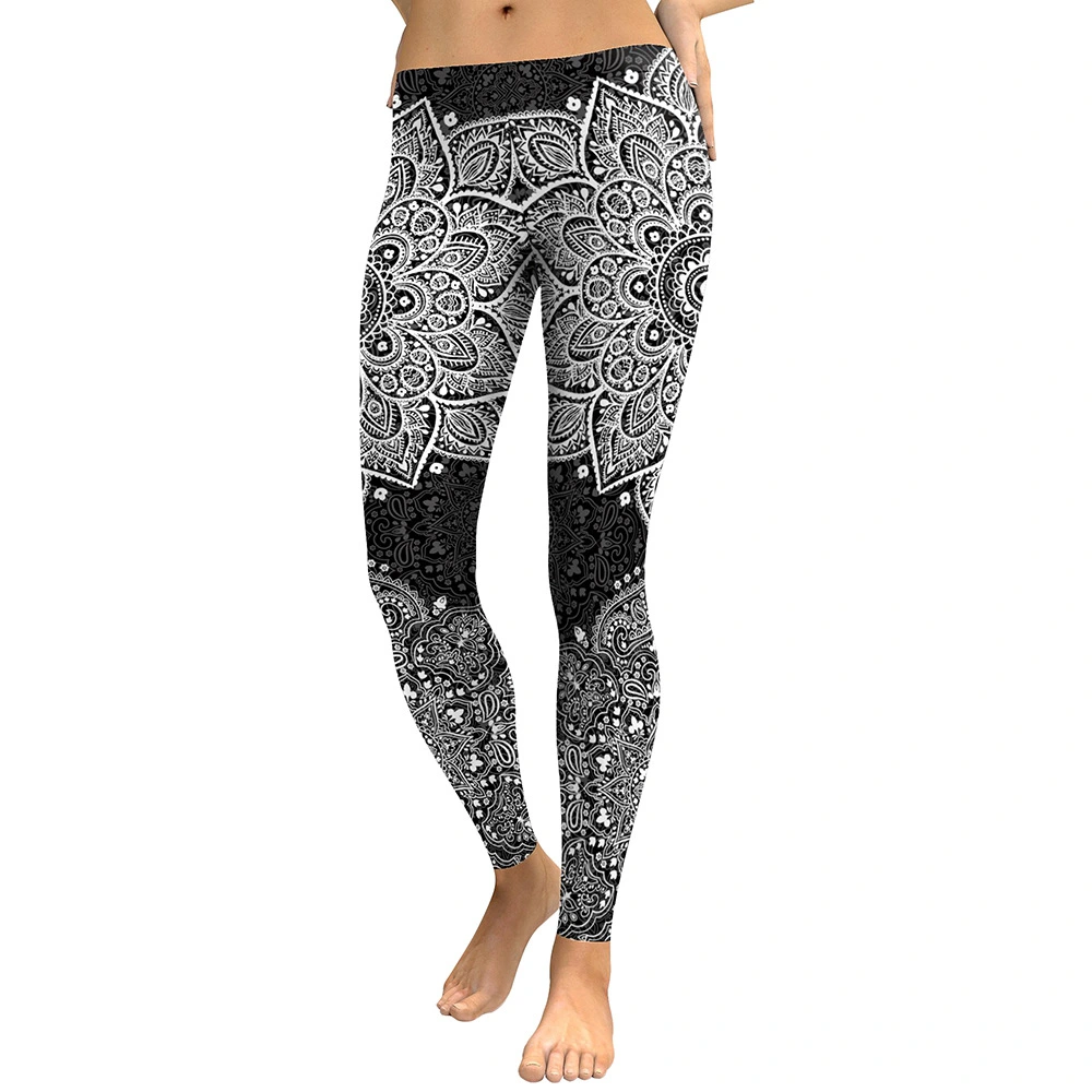 3D Digital Print Polyester Polyester Glossy Leggings