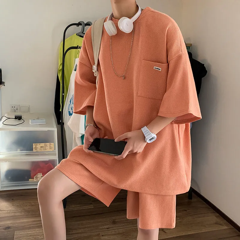 Summer Casual Sports Short-sleeved Shorts Two-piece Set