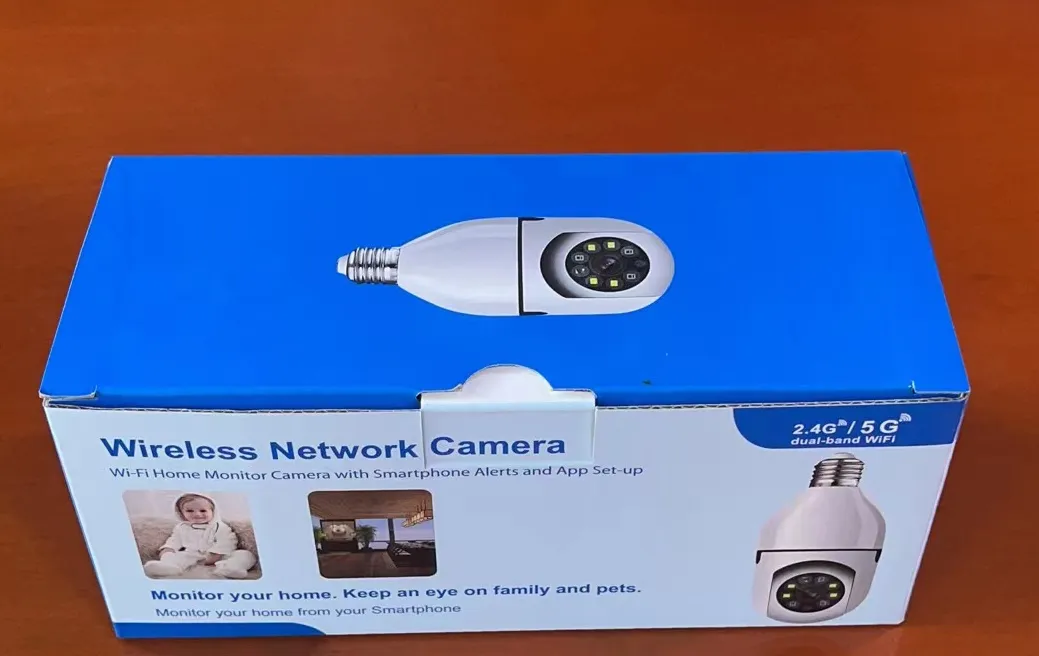 Bulb Type Long Range Wireless Home Camera Without Dead Angle