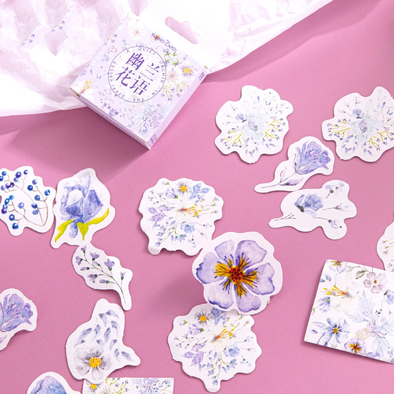 Boxed Creative Flower Special-shaped Sealing Stickers