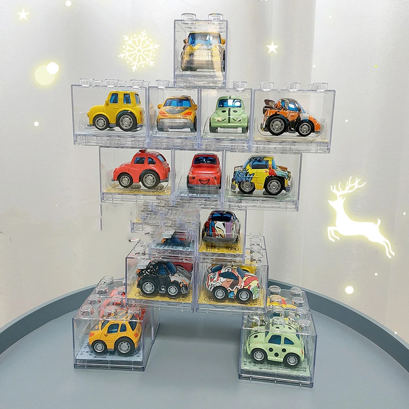 Q Version Alloy Car Mini Pocket Car Building Blocks Toy