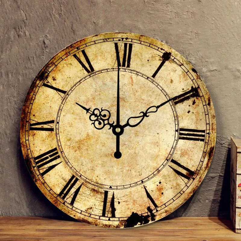 European Style Retro Living Room Wall Clock Creative Simple Decoration Silent