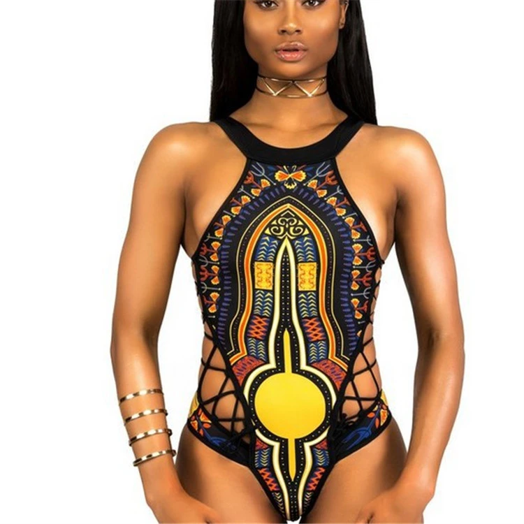 Women's Ethnic Print One-piece Swimsuit